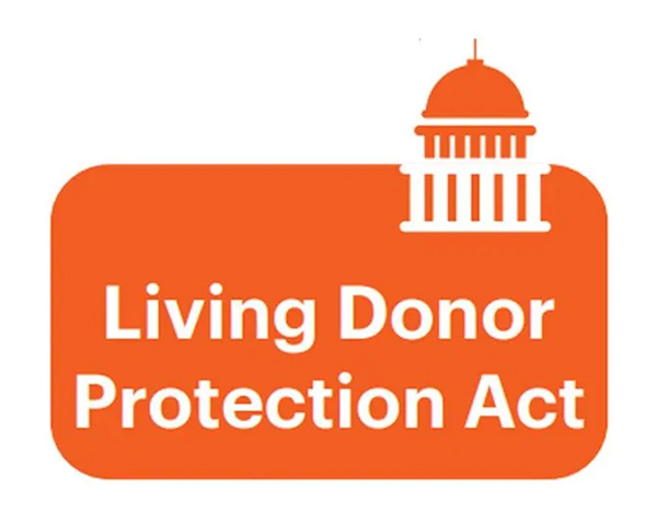 Living Donor Protection Act graphic with image of capitol building